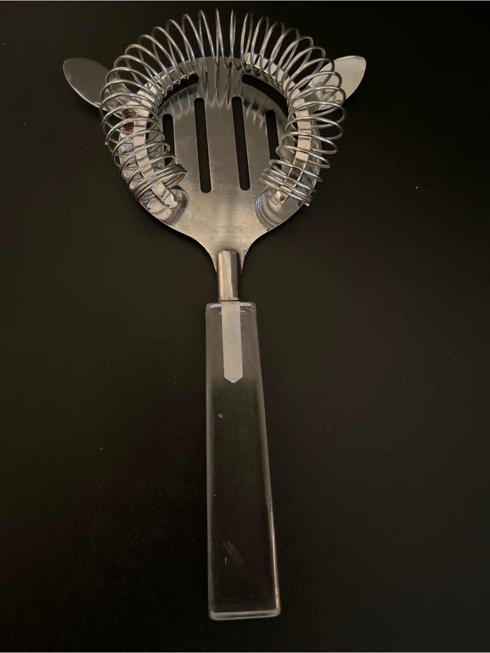 Vintage Cocktail strainer with Lucite handle Georges Briard MCM